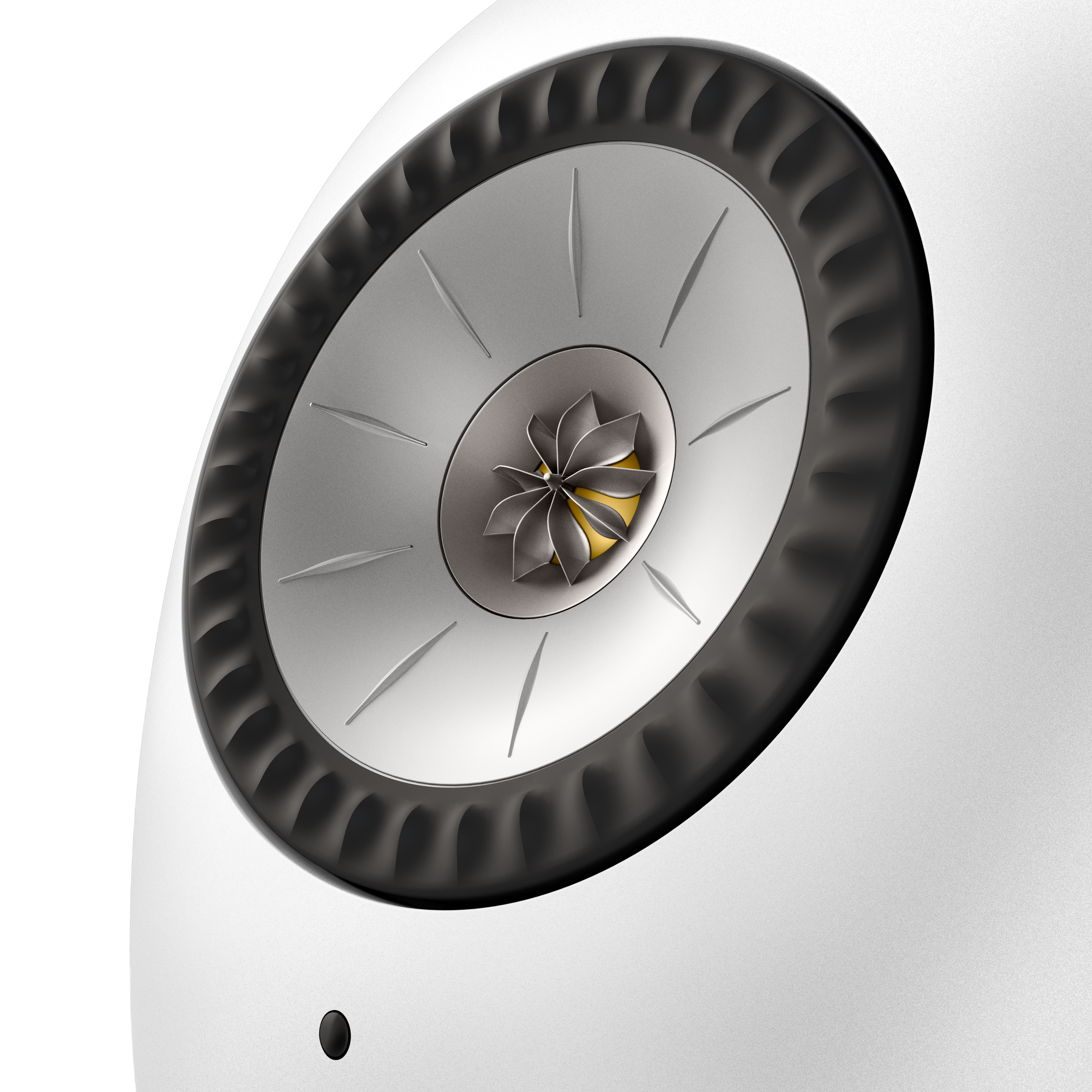 Alt View 1. KEF - KEF LS LUXE Wireless HiFi Speakers Mineral White (Pair) - Mineral White.