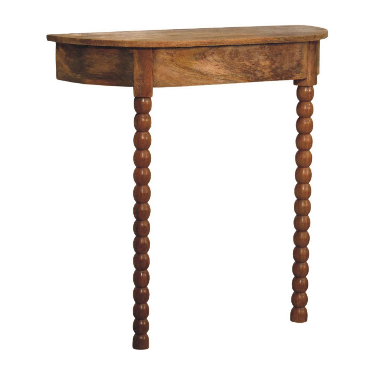 Back. Artisan Furniture - Spindle Radiator Console Table,  Brown - Beige.