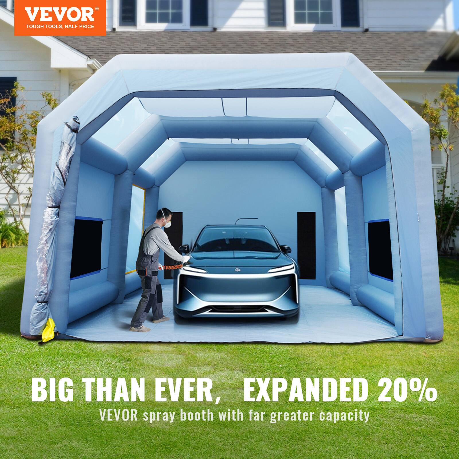 VEVOR TOUGH TOOLS, HALF PRICE

BIG THAN EVER, EXPANDED 20% VEVOR spray booth with far greater capacity