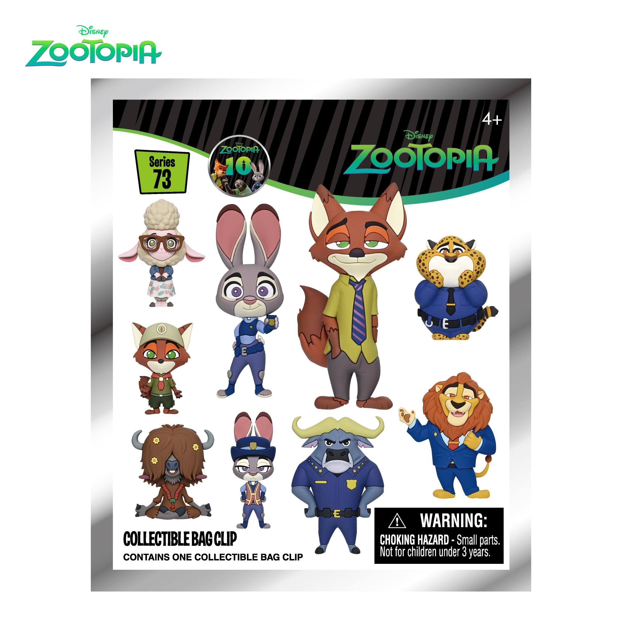 Disney Zootopia Series 73 Zootopia 10 4+ Disney Zootopia E Collectible Bag Clip Contains One Collectible Bag Clip! Warning: Choking Hazard - Small parts. Not for children under 3 years.