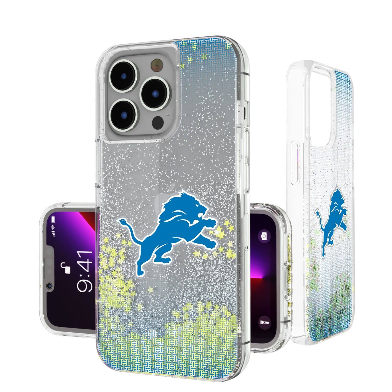 Keyscaper - NFL - Detroit Lions Linen Logo iPhone Glitter Case - 16 - Multicolor price history on PriceWatchPro
