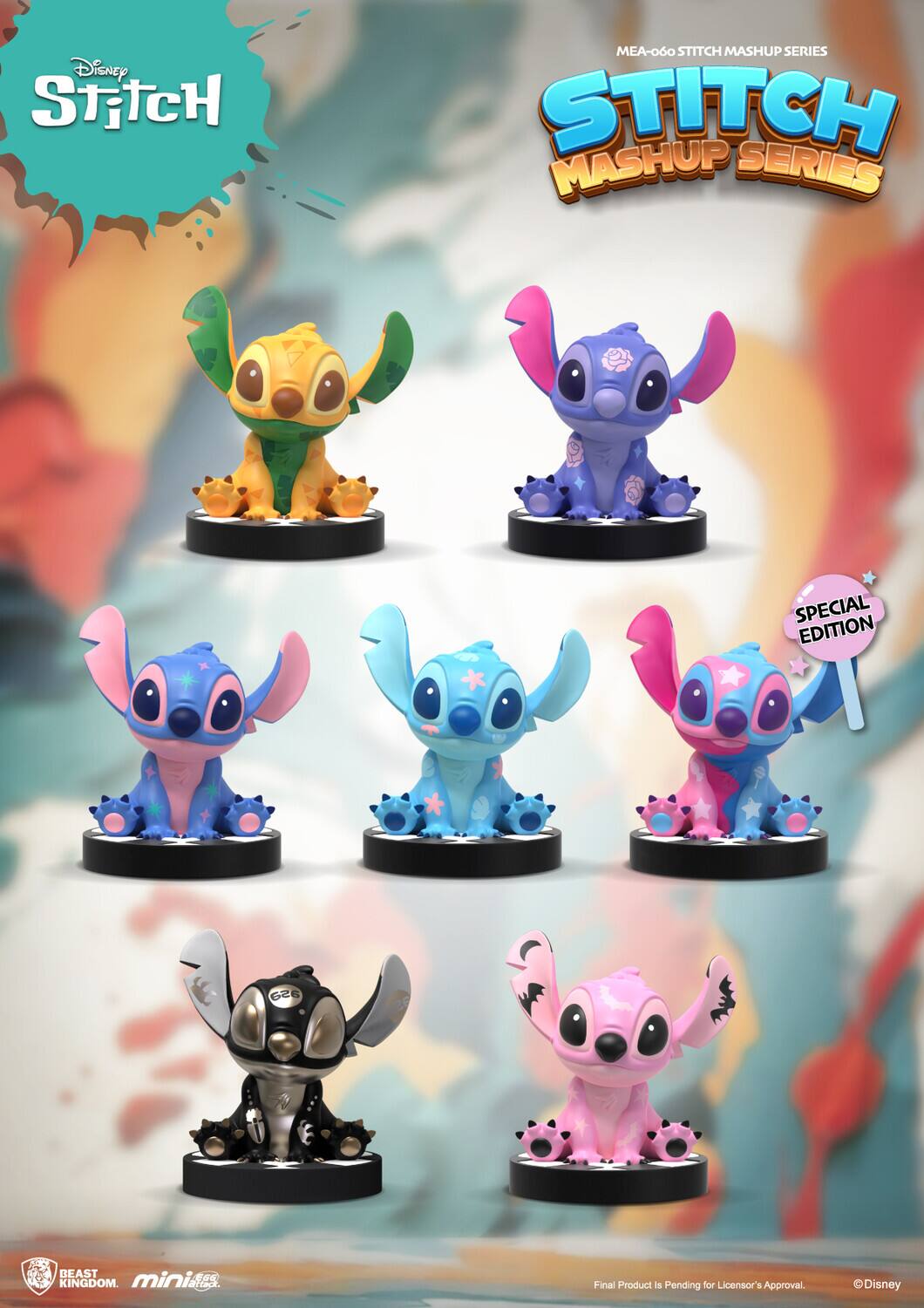 Disney Stitch  
MEA-060 STITCH MASHUP SERIES  
STITCH MASHUP SERIES  
SPECIAL EDITION  
BEAST KINGDOM  
mini alis  
Final Product is Pending for Licensor's Approval  
©Disney