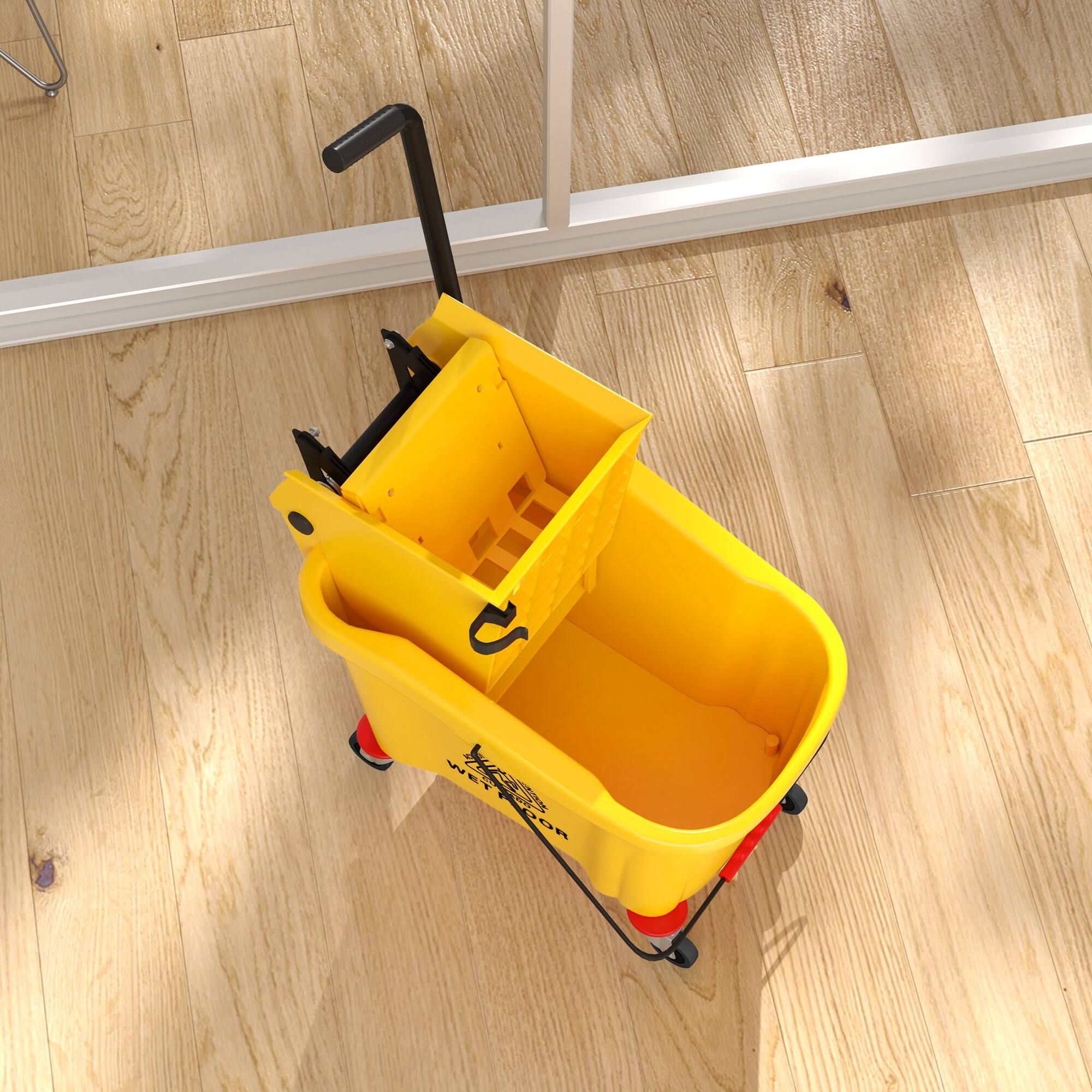 Homcom Bucket with Wringer on Wheels for Floor Cleaning 720