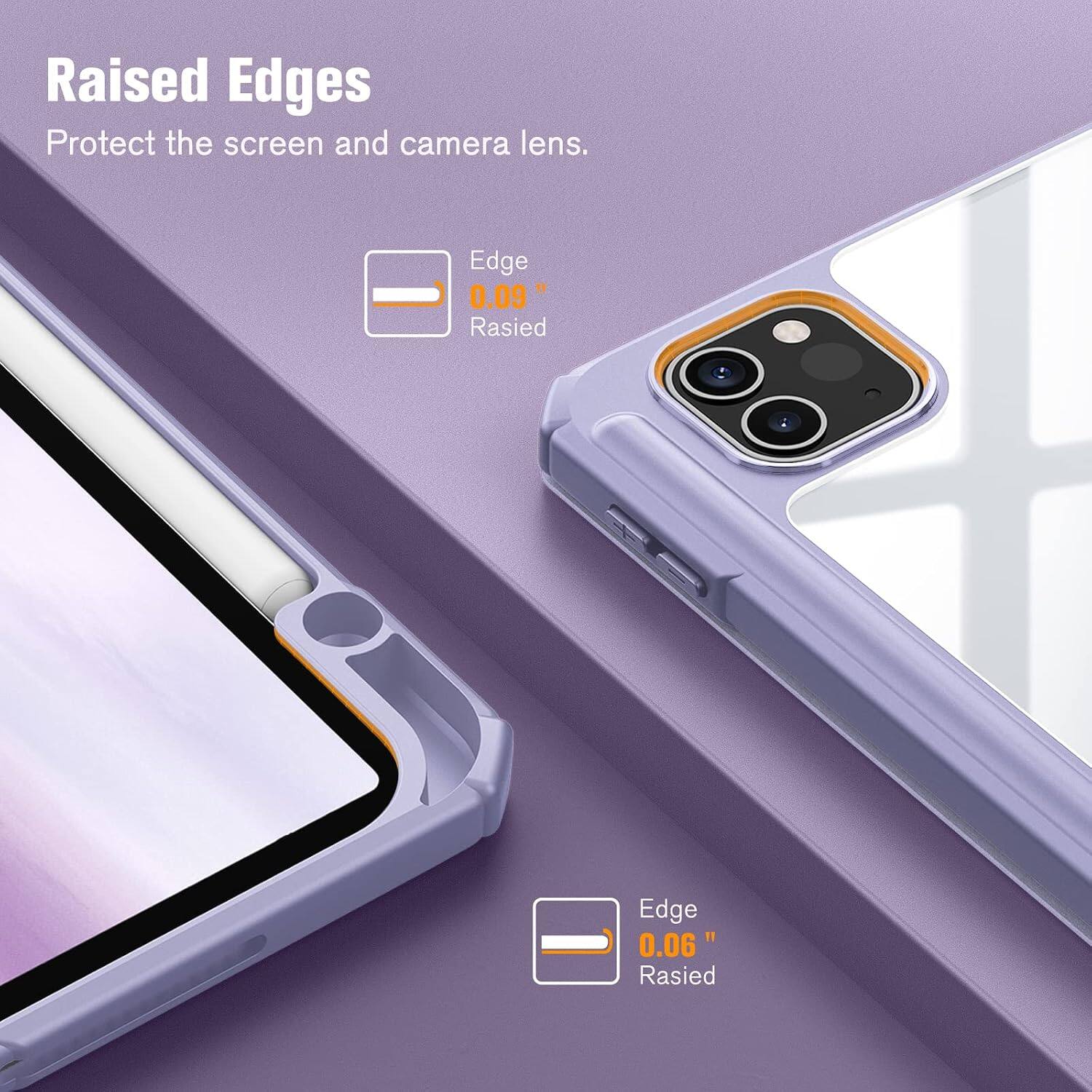 Raised Edges Protect the screen and camera lens.

Edge 0.09" Raised

Edge 0.06" Raised