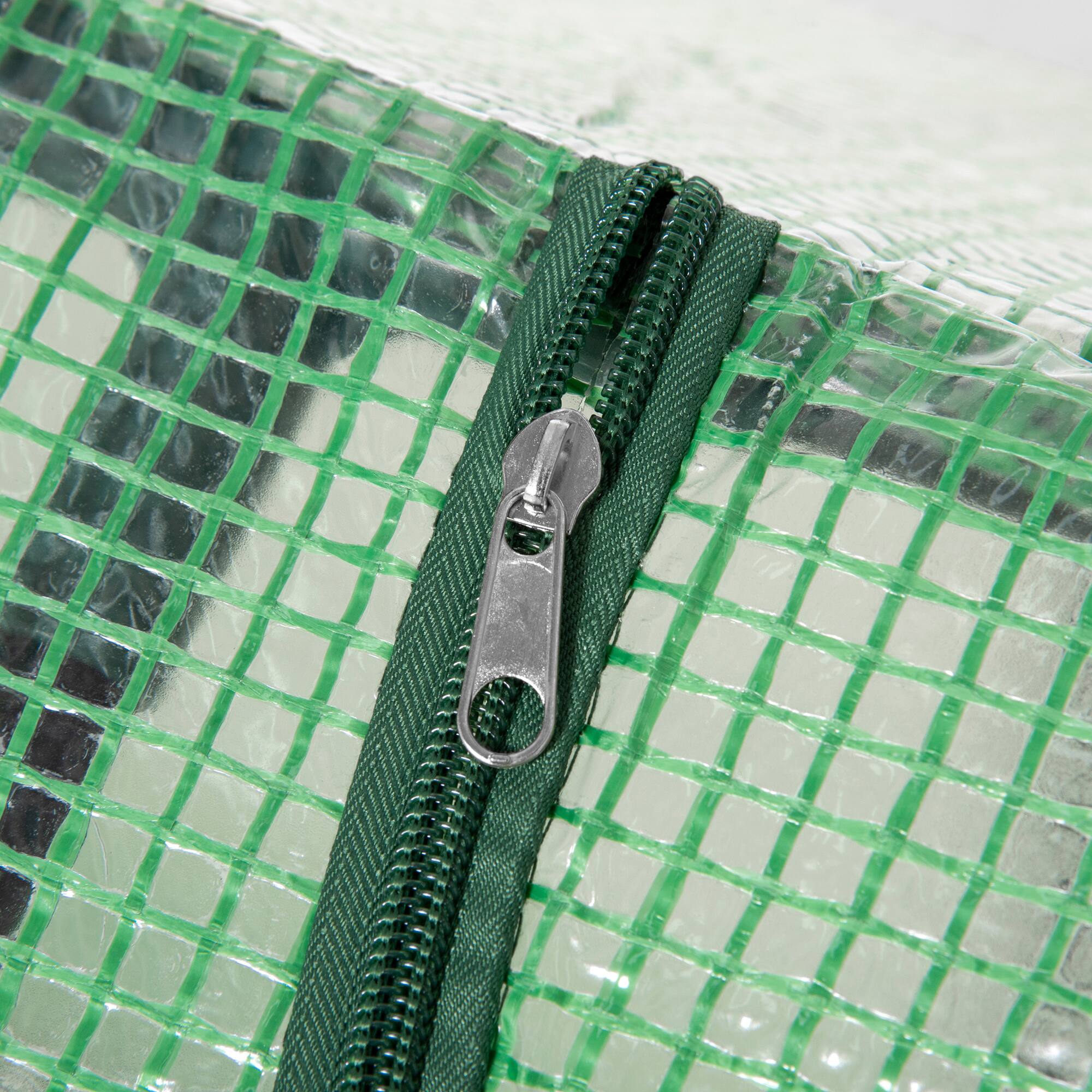 Alt View 8. Outsunny - 4' x 2' x 2' Portable Mini Greenhouse, Small Green House with PE Cover, Roll-up Zippered Windows for Indoor.