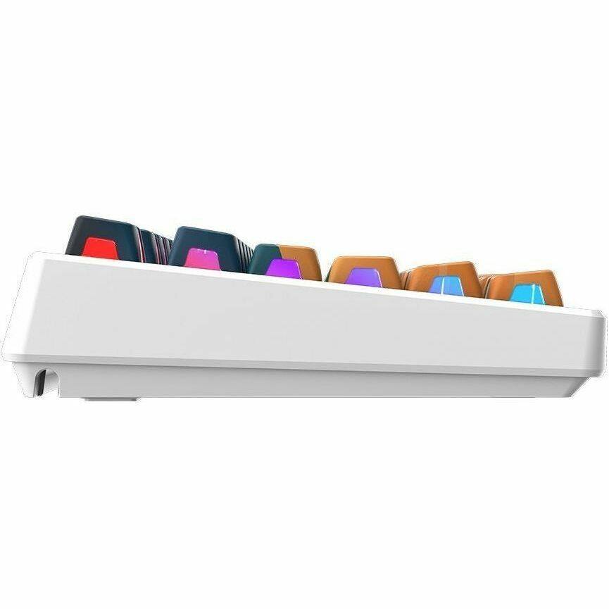 Alt View 2. MSI - MSI FORGE GK600 TKL WIRELESS MARS Gaming Keyboard - Wired/Wireless Connectivity - Bluetooth/RF - Tenkeyless - 2.40 GHz - RGB.