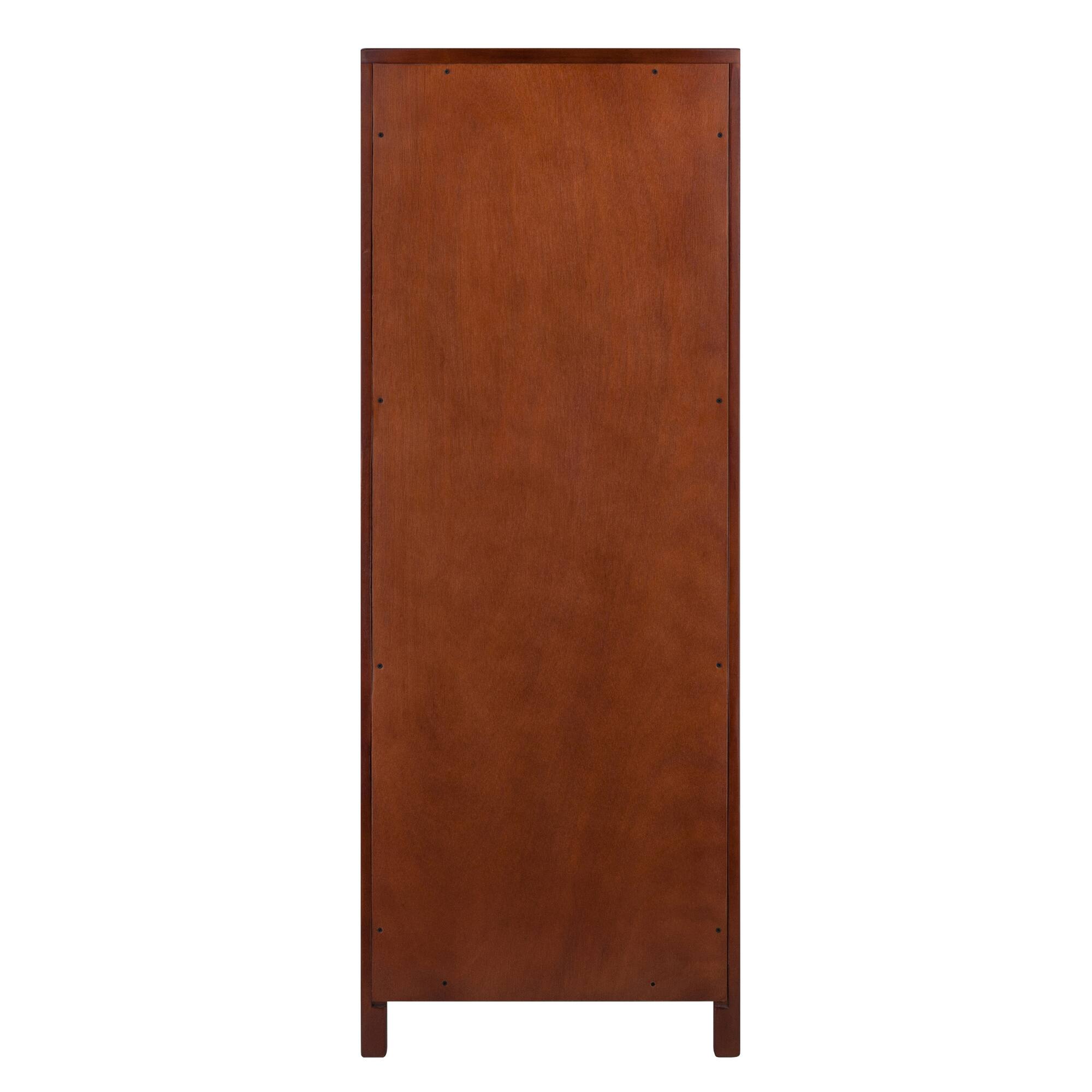 Alt View 3. Winsome Wood - Brooke Jelly 2-Drawer Cupboard - Walnut.