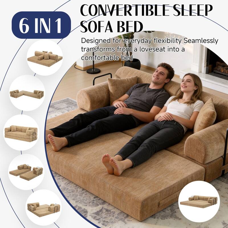 CONVERTIBLE SLEEP 6 IN 1 SOFA BED  
Designed for everyday flexibility Seamlessly transforms from a loveseat into a comfortable bed