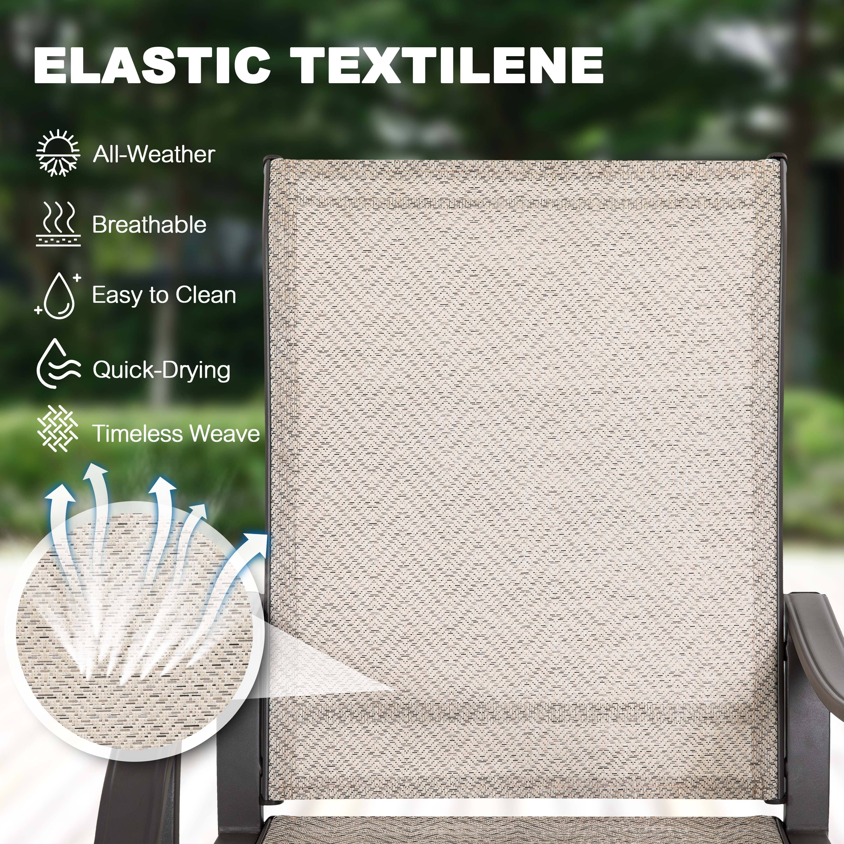 ELASTIC TEXTILENE

- All-Weather
- Breathable
- Easy to Clean
- Quick-Drying
- Timeless Weave