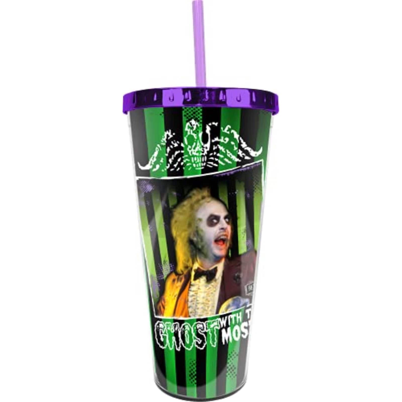 Spoontiques - Beetlejuice Metallic Look Double Wall Insulated Acrylic Foil Cup with Straw 20 ounce - Multicolor price history on PriceWatchPro