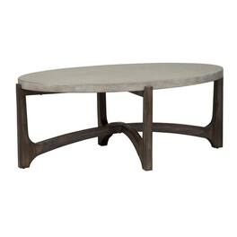 Starlight Canyon Home - Oval Coffee Table – Elegant Center Table for Living Room Spaces - Brown