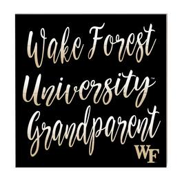 Jardine - Wake Forest Demon Deacons 10'' x 10'' Grandparent Plaque - Black