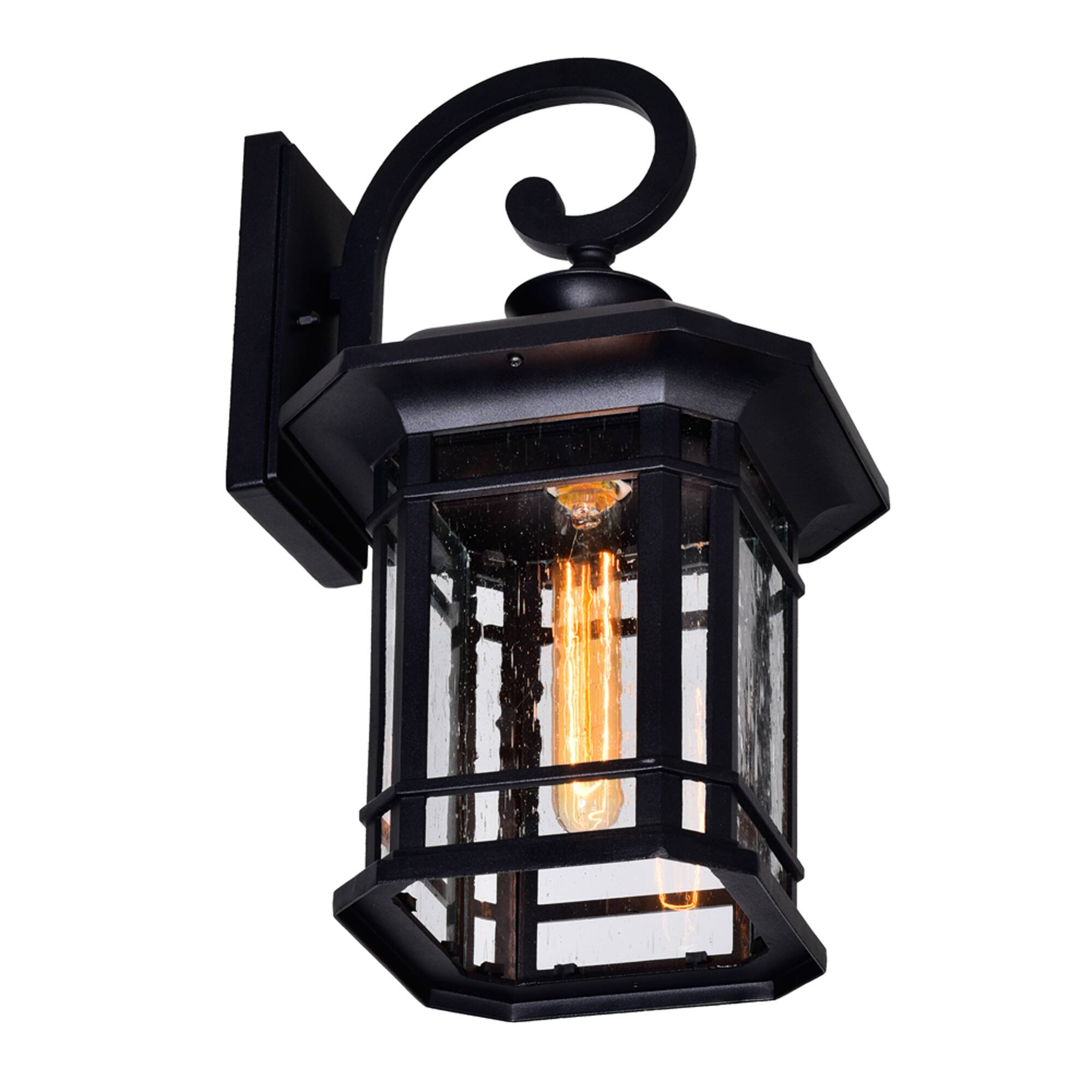 Back. CWI Lighting - Blackburn 1 Light Outdoor Black Wall Lantern - Black.