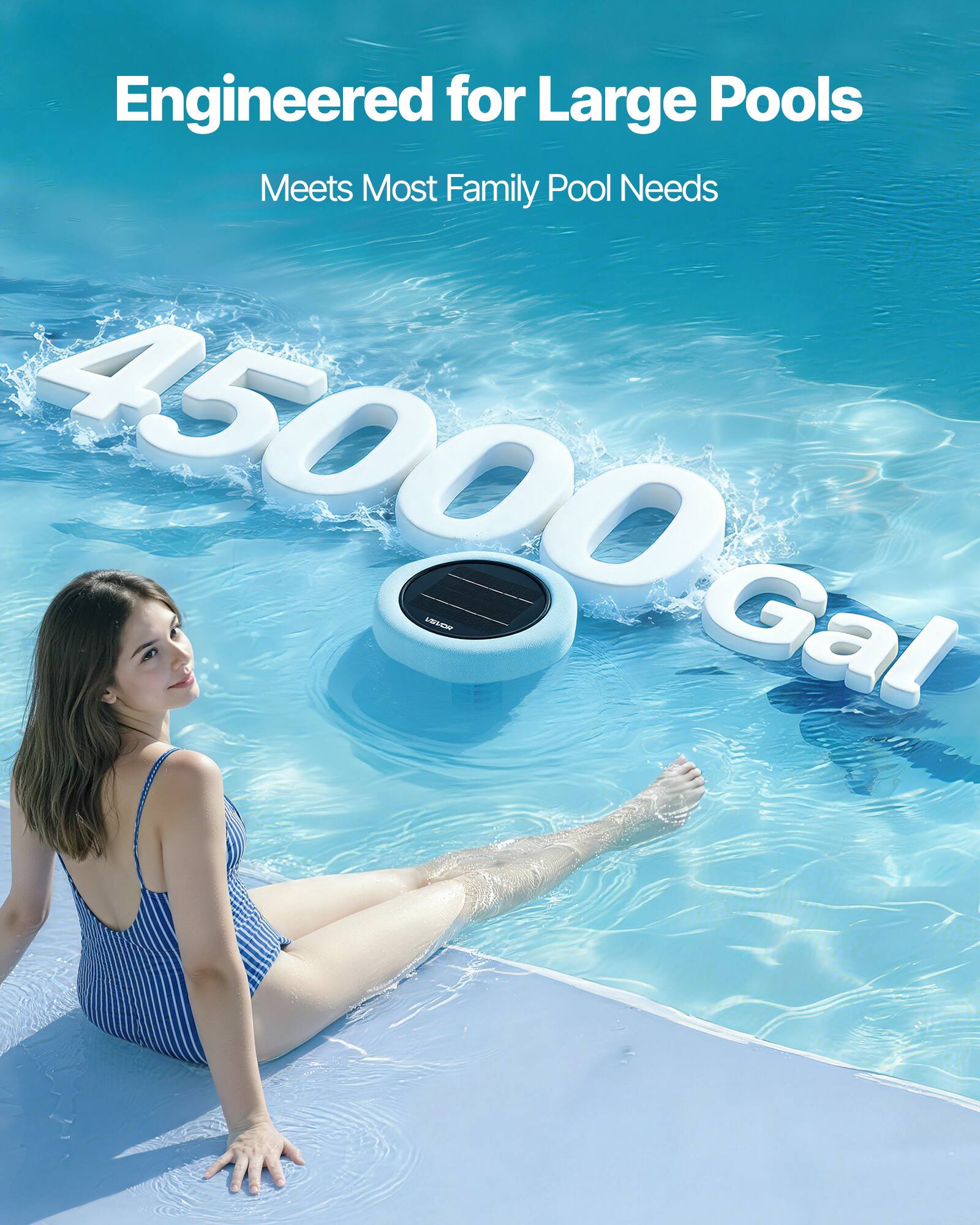 Engineered for Large Pools  
Meets Most Family Pool Needs  
45000 Gal