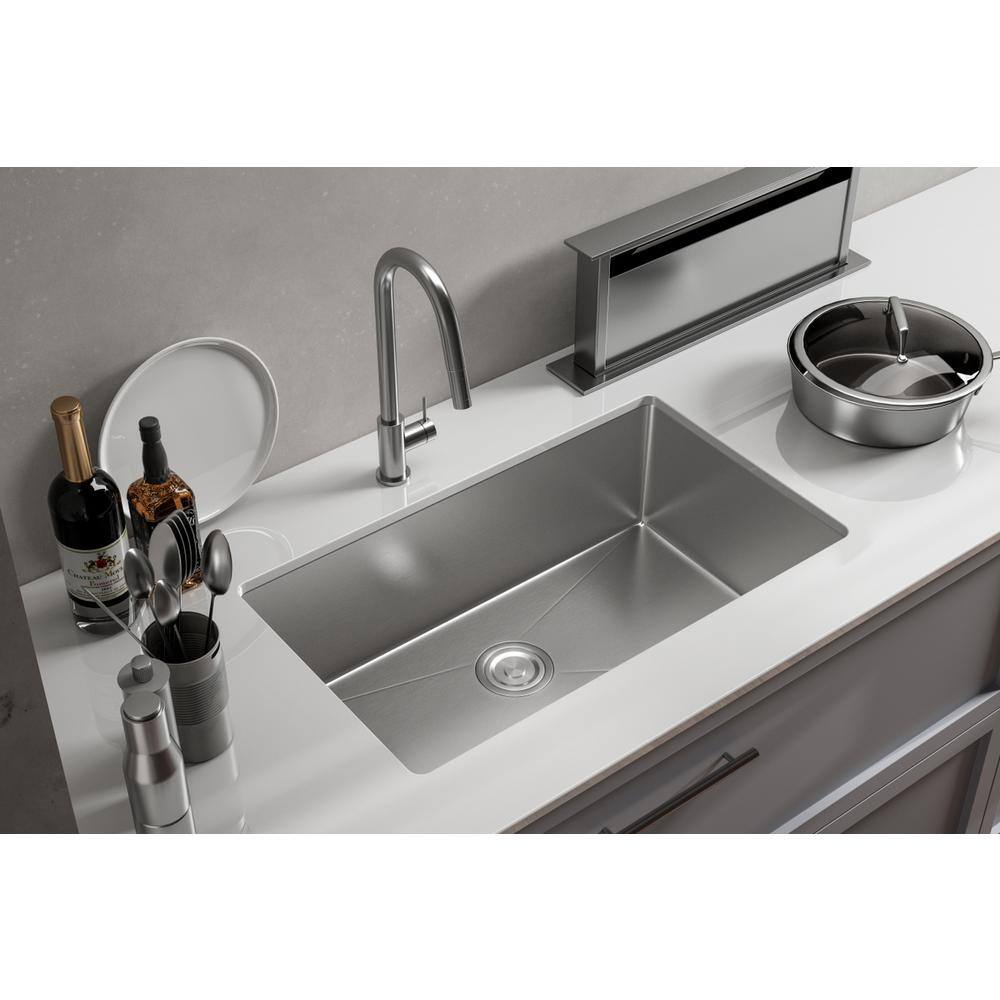 Alt View 5. Elegant Kitchen and Bath - Stainless Steel undermount kitchen sink L30''xW18'' x H10" - Stainless Steel.