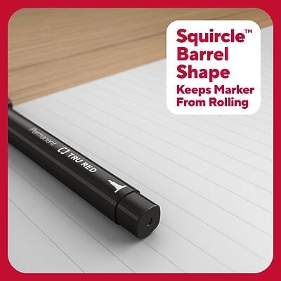 Permanent C3 TRU RED™ Squircle™ Barrel Shape Keeps Marker From Rolling