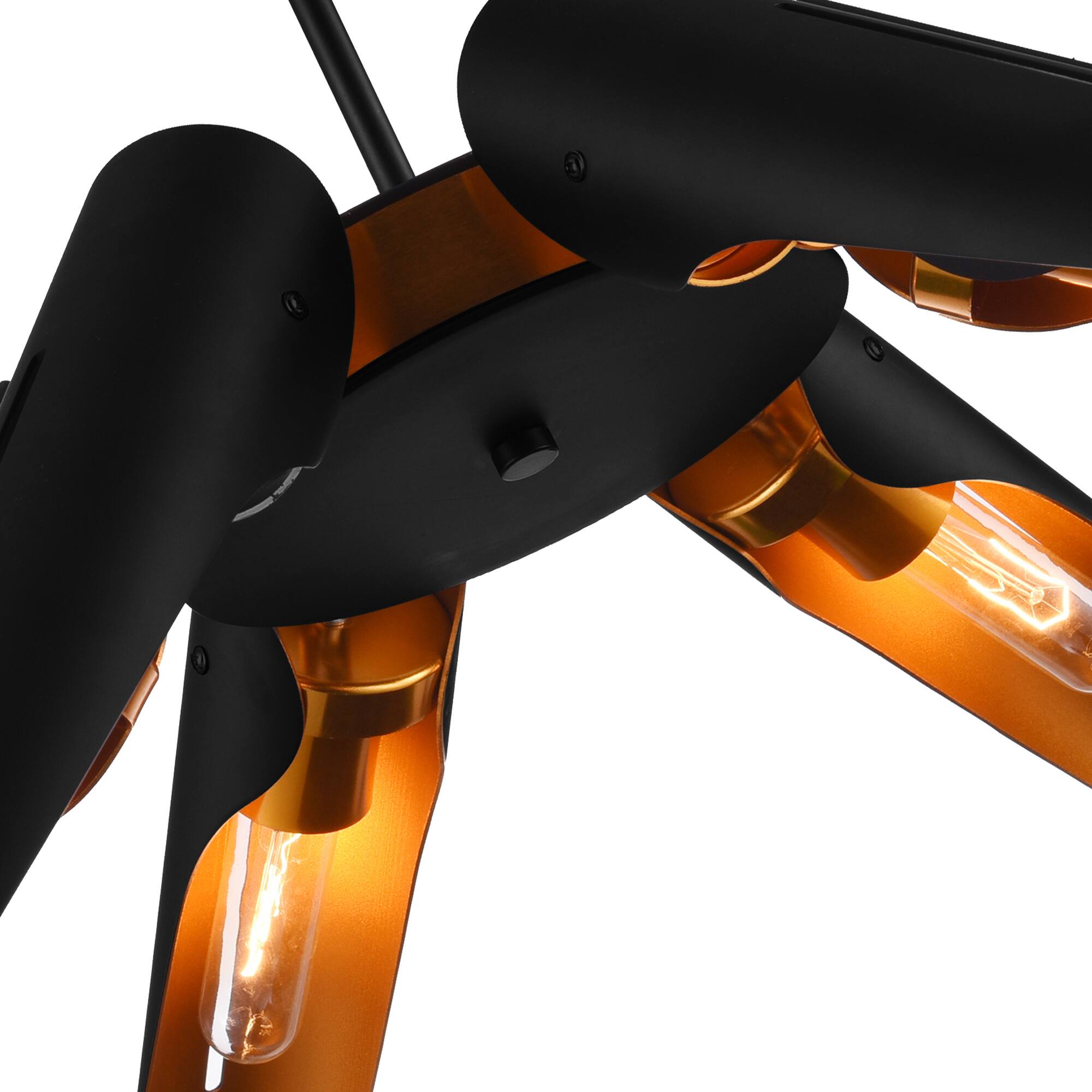 Alt View 1. CWI Lighting - Amar 6 Light Chandelier With Matte Black Finish - Matte Black.