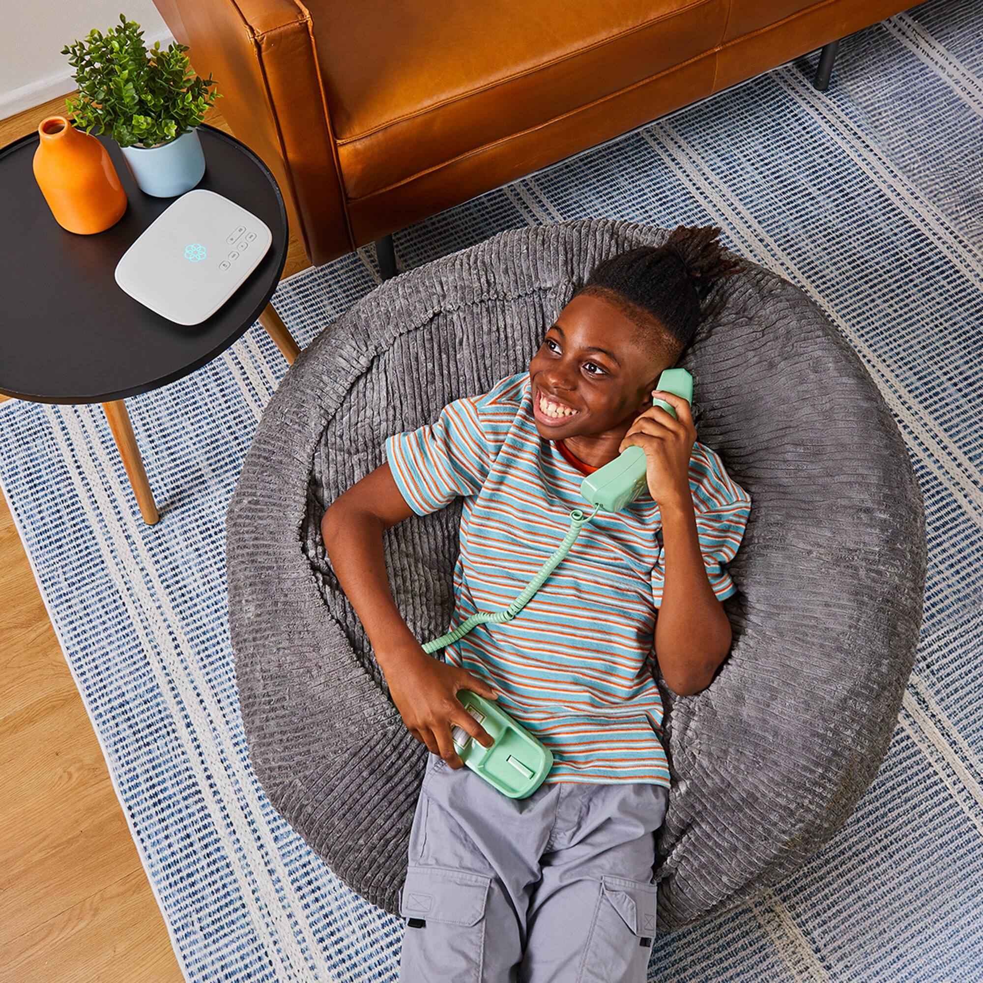 Alt View 1. Ooma - MyPhone by Ooma: Modern Landline For Kids. Screen-free calling, Trusted Circle, Quiet Hours. Includes Black Phone - Green.