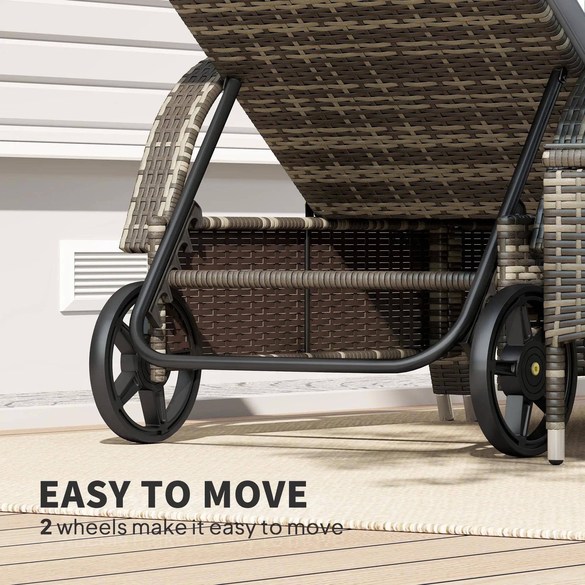 EASY TO MOVE  
2 wheels make it easy to move