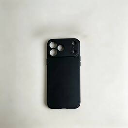BEARSOLIM - Premium TPU Matte Straight Edge Phone Case Precise Cutout Soft Cover iPhone 17 Pro Max - Black