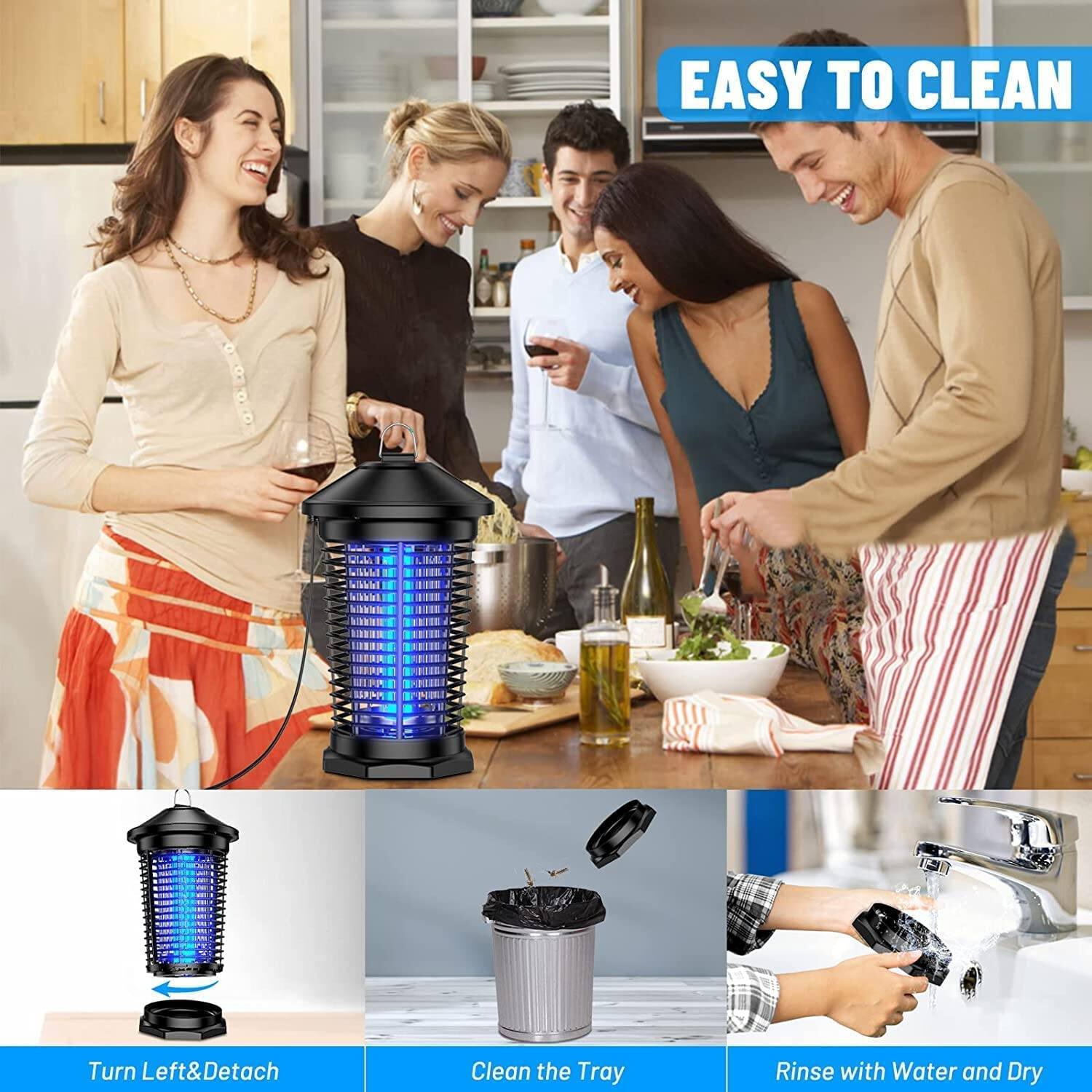 EASY TO CLEAN

Turn Left & Detach

Clean the Tray

Rinse with Water and Dry