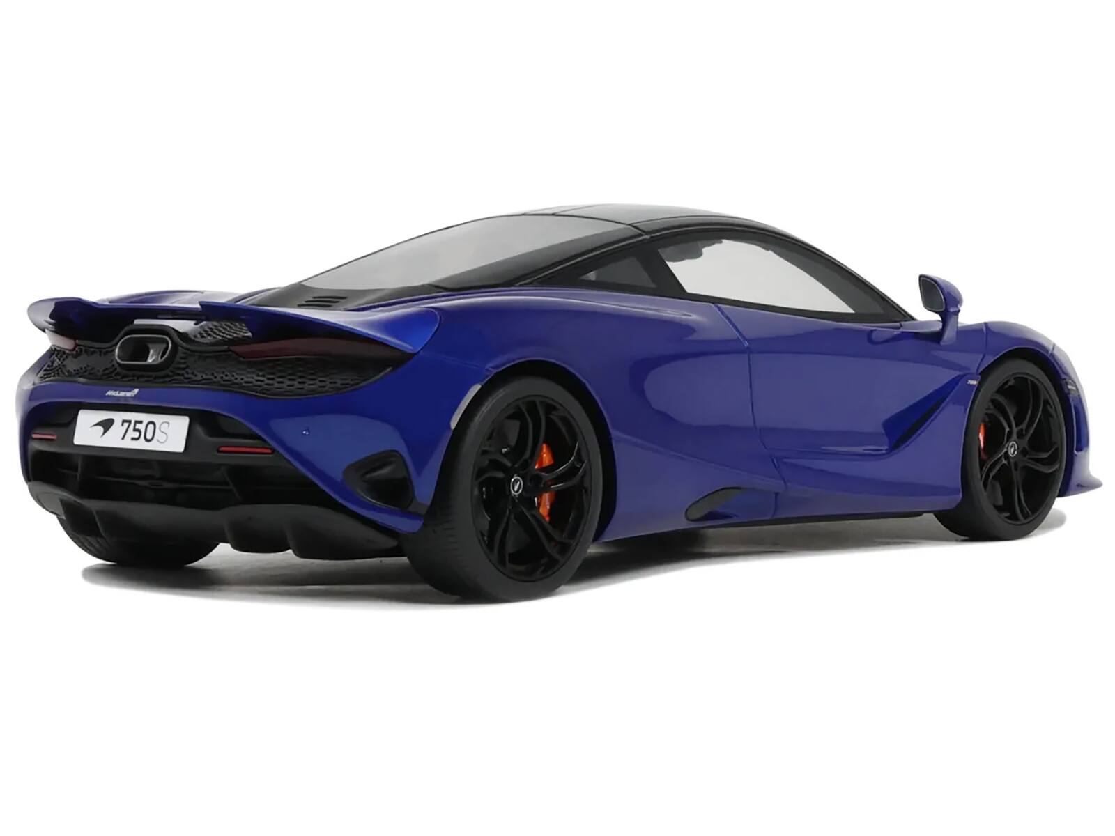 Alt View 4. GT Spirit - 2023 McLaren 750S Coupe Blue Metallic with Black Top 1/18 Model Car by GT Spirit.