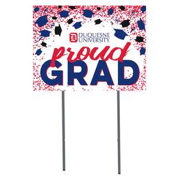 Jardine - Duquesne Dukes 18" x 24" Proud Grad Yard Sign - White