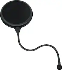 Front. Gator Frameworks - 6" Double Layered, Split Level Pop Filter with Nylon Screen & 11.5" Gooseneck Clamp, Fit Most Standard Microphone Stand.