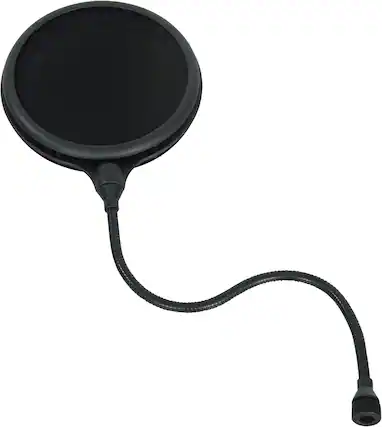 Front. Gator Frameworks - 6" Double Layered, Split Level Pop Filter with Nylon Screen & 11.5" Gooseneck Clamp, Fit Most Standard Microphone Stand.