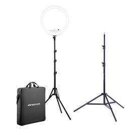 Westcott - 18" Bi-Color LED Ring Light Kit with Batteries & Stand - With Extra Light Stand