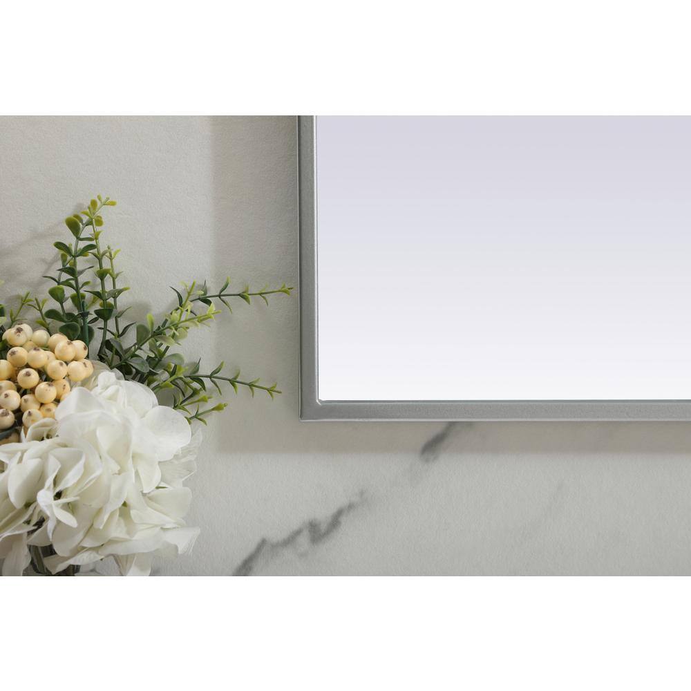 Alt View 1. Elegant Decor - Metal Frame Arch Mirror 36x34 Inch in Silver - Silver.