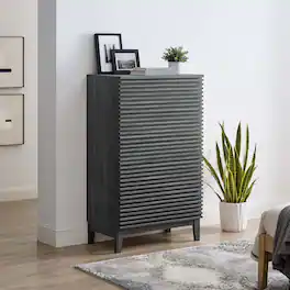 Render 5-Drawer Dresser Chest by Modway - Charcoal