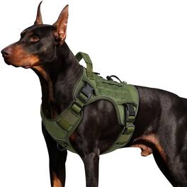 Paradigms Interiors - Dog Harness For Dogs No Pull With Handle Reflective K9 Shepherd Big Size Vest Walking - Green-XXL: 110-160 lbs (Chest:36-43",Neck:26-37")