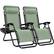 Front. Best Choice Products - Best Choice Products Set of 2 Zero Gravity Lounge Chair Recliners for Patio, Pool w/ Cup Holder Tray - Sage Green - Sage Green.