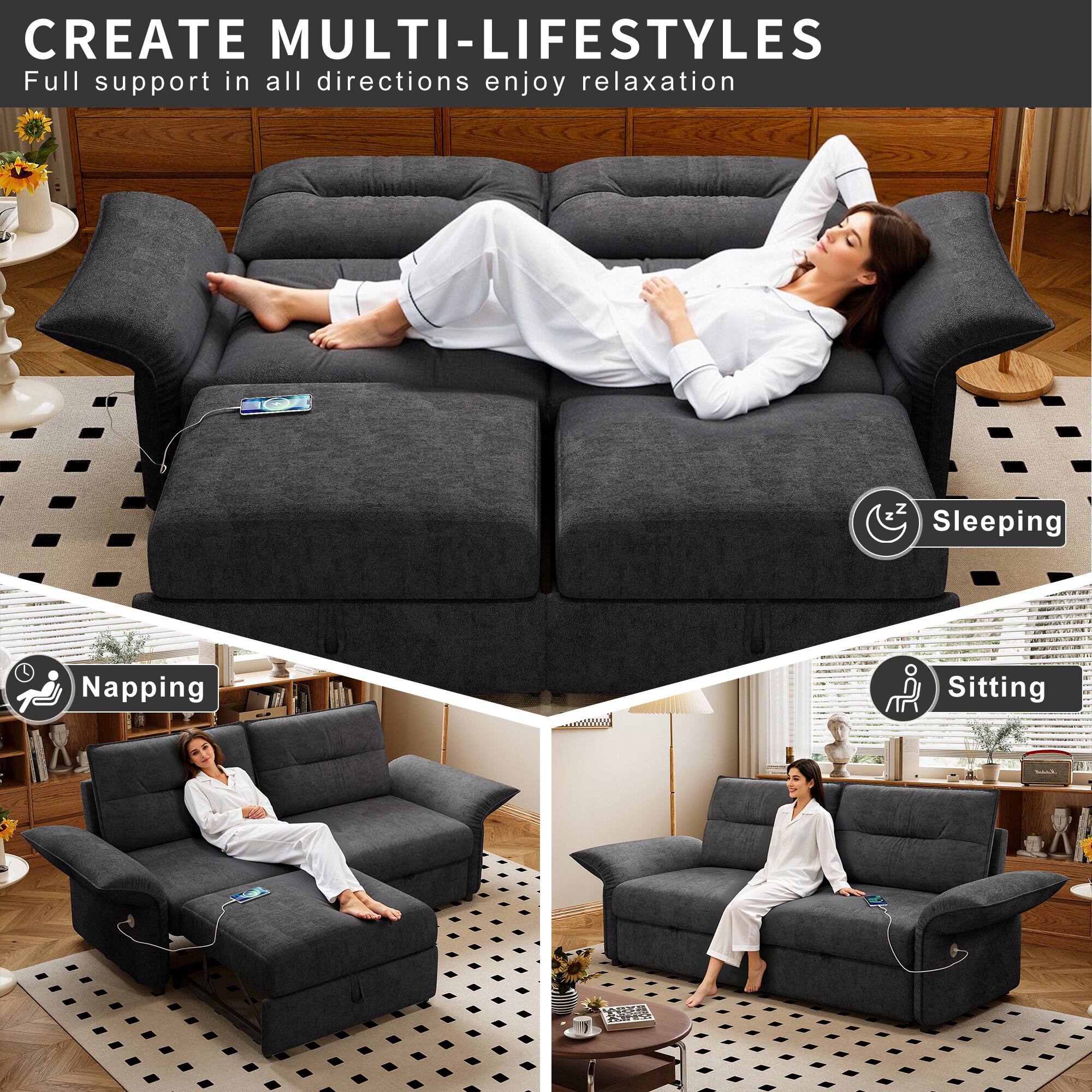 CREATE MULTI-LIFESTYLES  
Full support in all directions enjoy relaxation  

Sleeping  
Napping  
Sitting