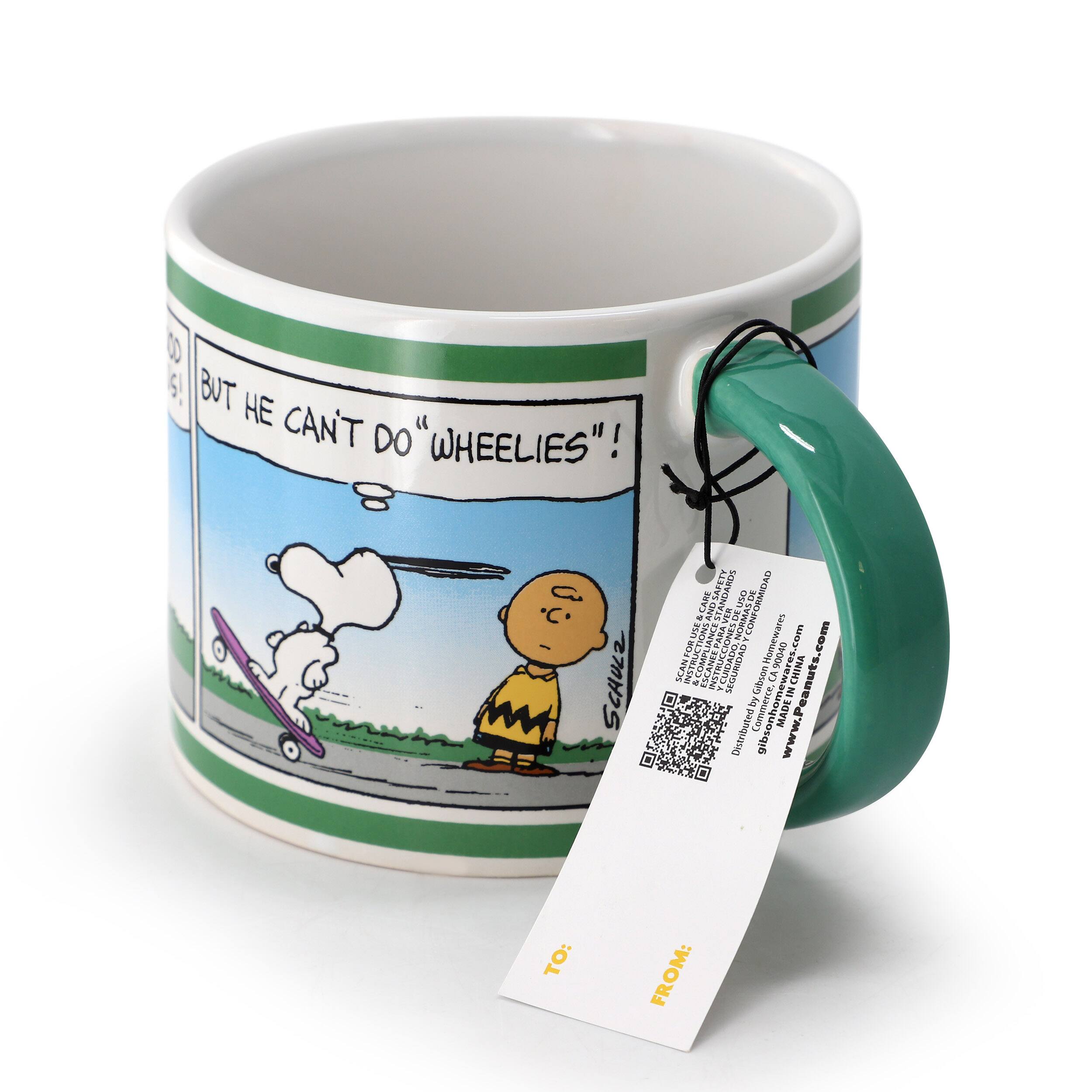 00 5) BUT HE CAN'T DO "WHEELIES"! SCHULZ  NUARDS E LA ONFORMIDAD E ORMN a CARE AN STANDAR VIM 0 LVE STES JANLE PARA OCIONES DE NOMMA - Homewares SAma UT com NV15 SCAN-FOR Foat IANC a COML INSTRUCCIANAVER SCANIE . CUIDADO SEGARIDAD Gibson e 90040 wares CHINA 5 Con gibsonhon ner MADEIN CHINA MADE www.Peanuts. IN w. Distributed www. W TO: FROM: