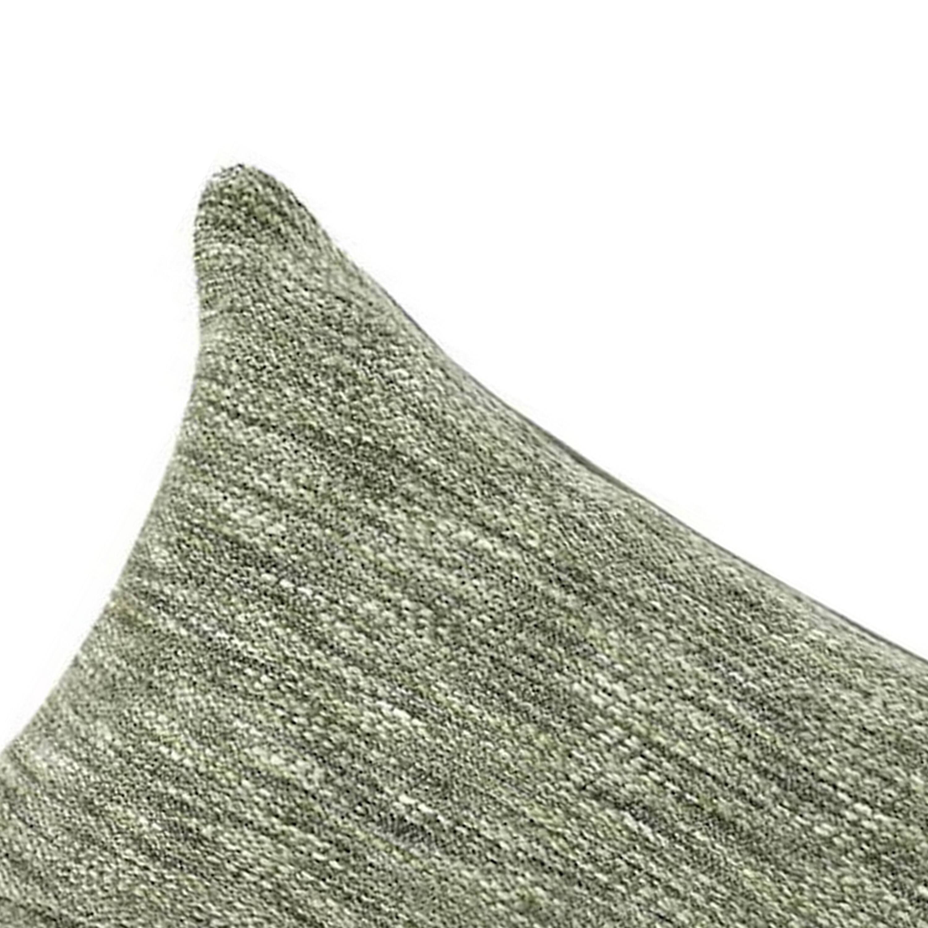 Back. Manhattan Lane - Sam Lumbar Accent Throw Pillow, 14x26 Cedar  Cotton Blend Texture - Cedar Green.