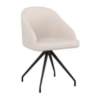 Martha Stewart - Sora Boucle Upholstered Office Chair - White Boucle/Oil Rubbed Bronze - Front_Zoom