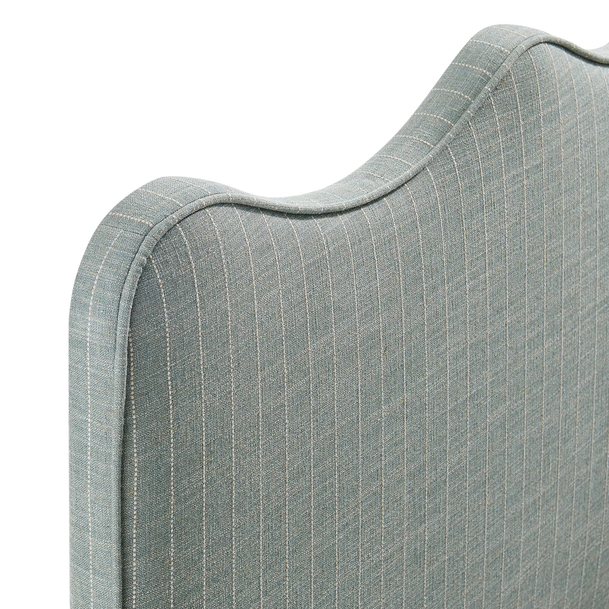 Alt View 5. Modway - Athena Striped Fabric Upholstered Headboard by Modway - Spa Blue Stripe.