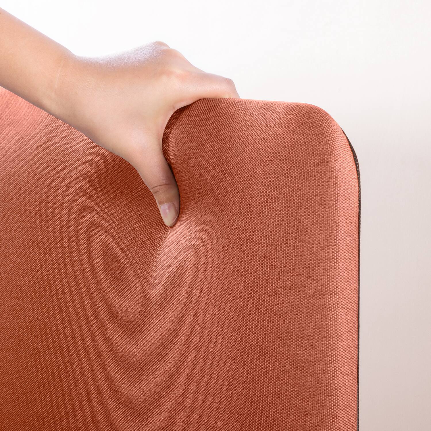 Alt View 8. Mellow - Mellow KERT Metal and Wood Platform Bed Frame with Upholstered Headboard, King - Sunset Coral.