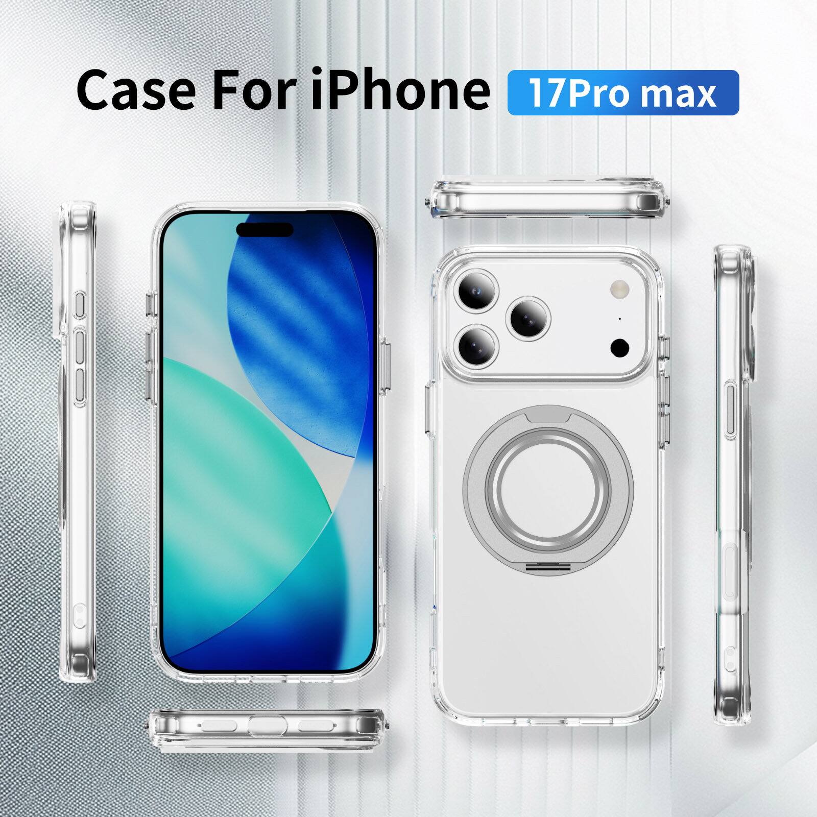 Alpha Digital - Full Protective iPhone 17ProMax Case w/ Magnetic Rotatable Ring Stand- Soft Flex, Anti-Drop/Fingerprint -360 shockproof - Clear price history on PriceWatchPro