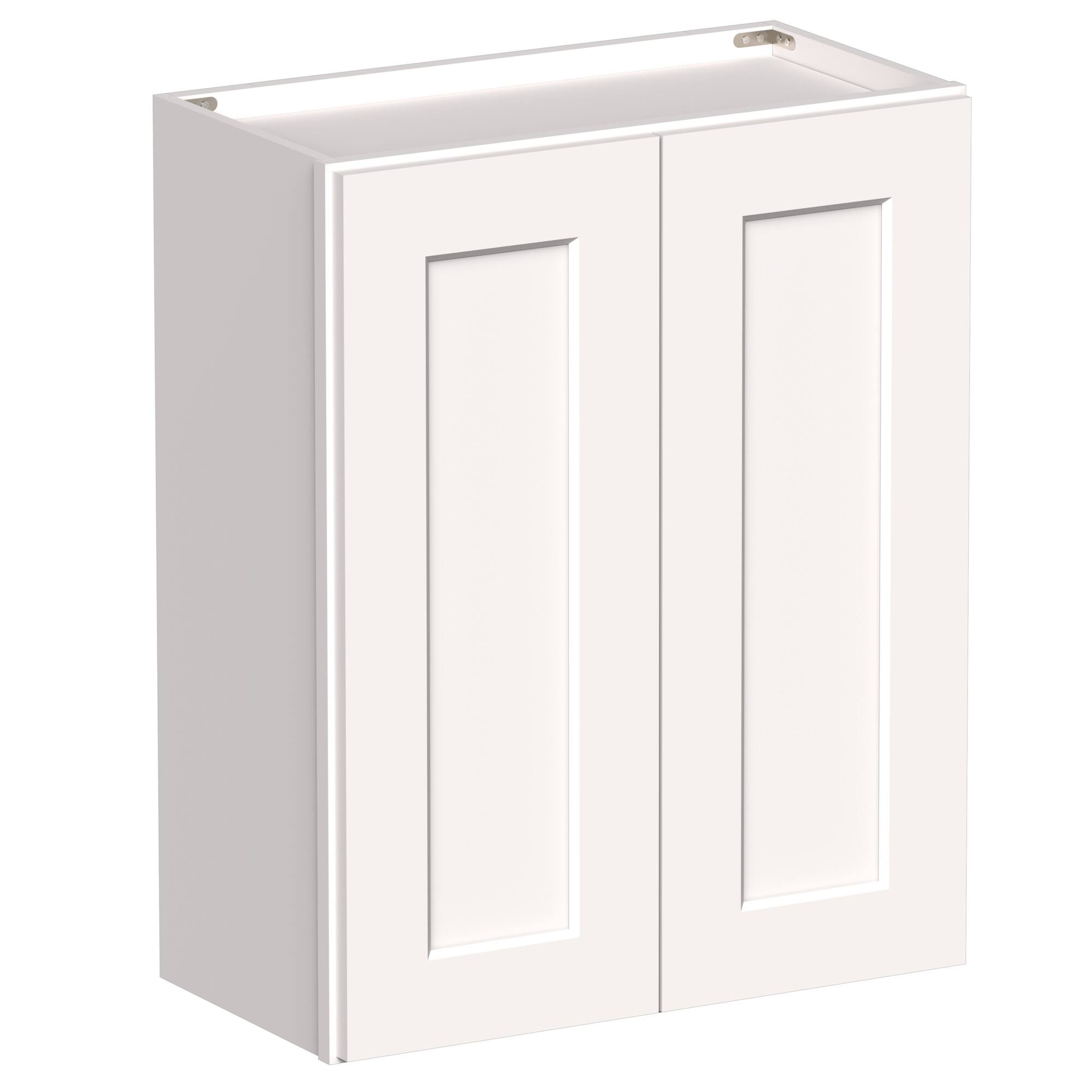 Front. Boyel Living - 24-in W x 30-in H x 12-in D Shaker RTA Kitchen Wall Cabinet with Soft-Close - White Shaker.