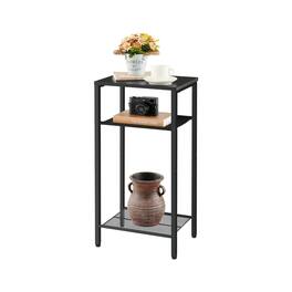 Cleave Techs Inc - Easy-Assembly Side Table With Storage - Black