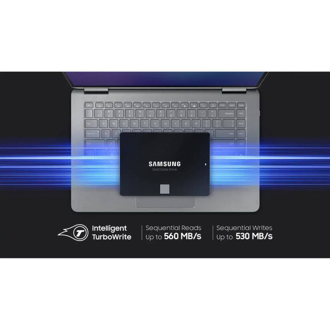 - . . . . a - - 1 . 2 . - 1 4 N 1 6 A 7 . 8 I 1 1 . e a I  1  E I a .  : I I 1 A 5 . SAMSUNG SOla stote Drive Intelligent Sequential Reads Sequential Writes TurboWrite Up to 560 MB/s Up to 530 MB/s