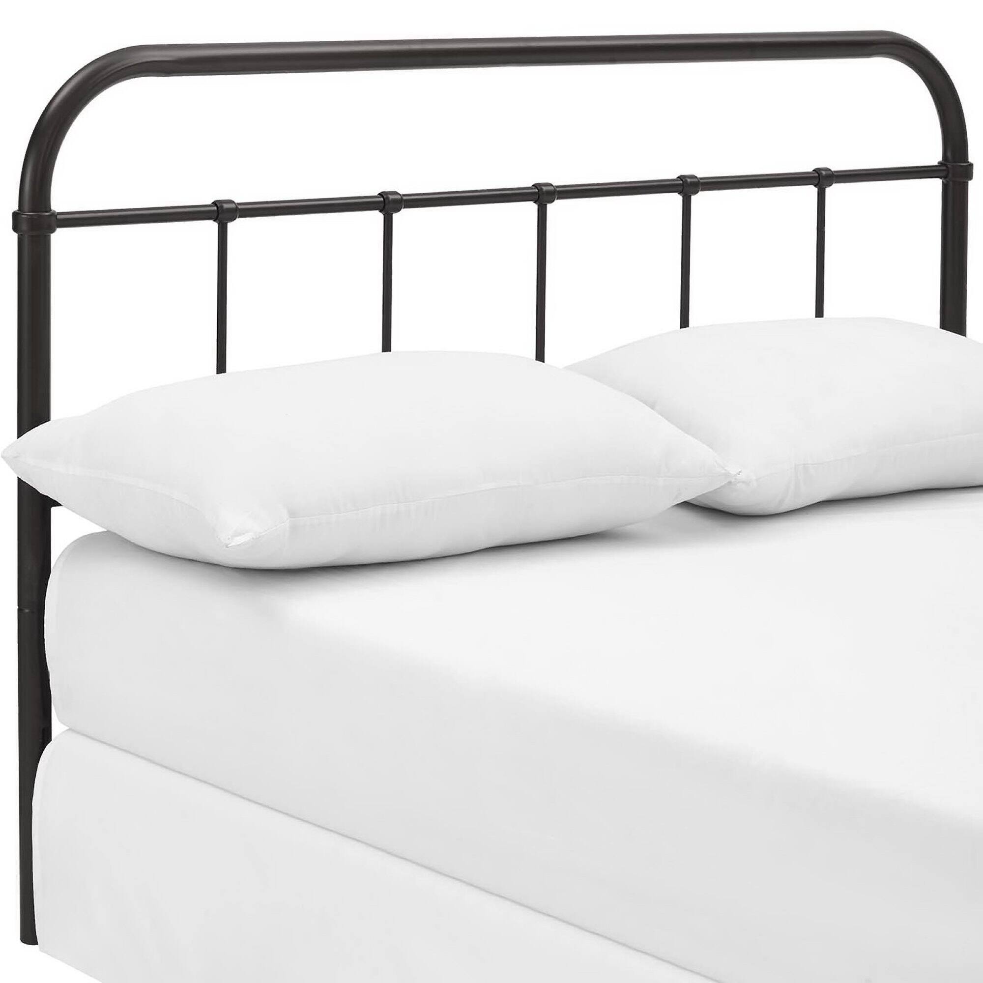 Angle. Modway - Serena Steel Headboard - Brown.