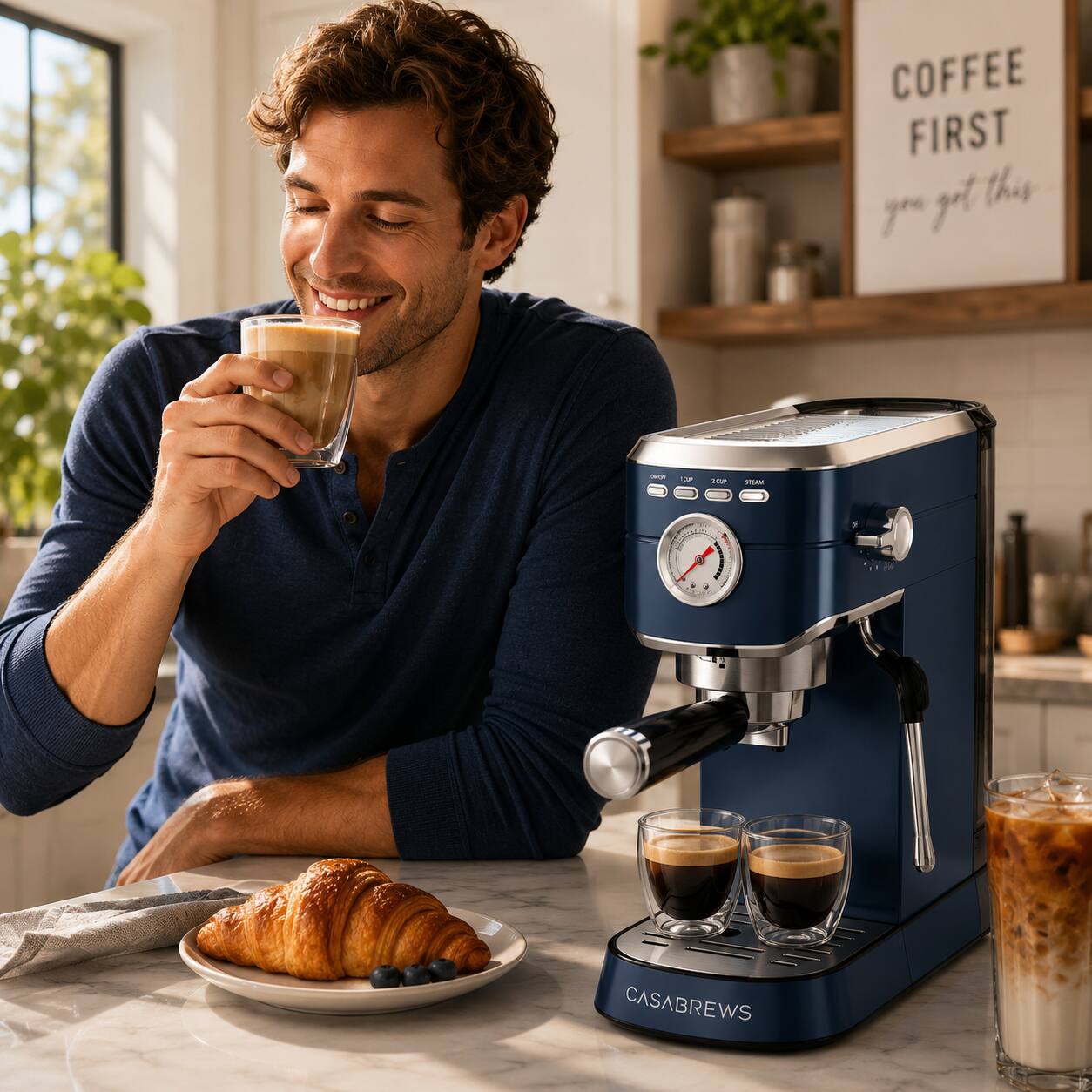 COFFEE FIRST got this!  
T - ...- AOAA 3.  
CASABREWS