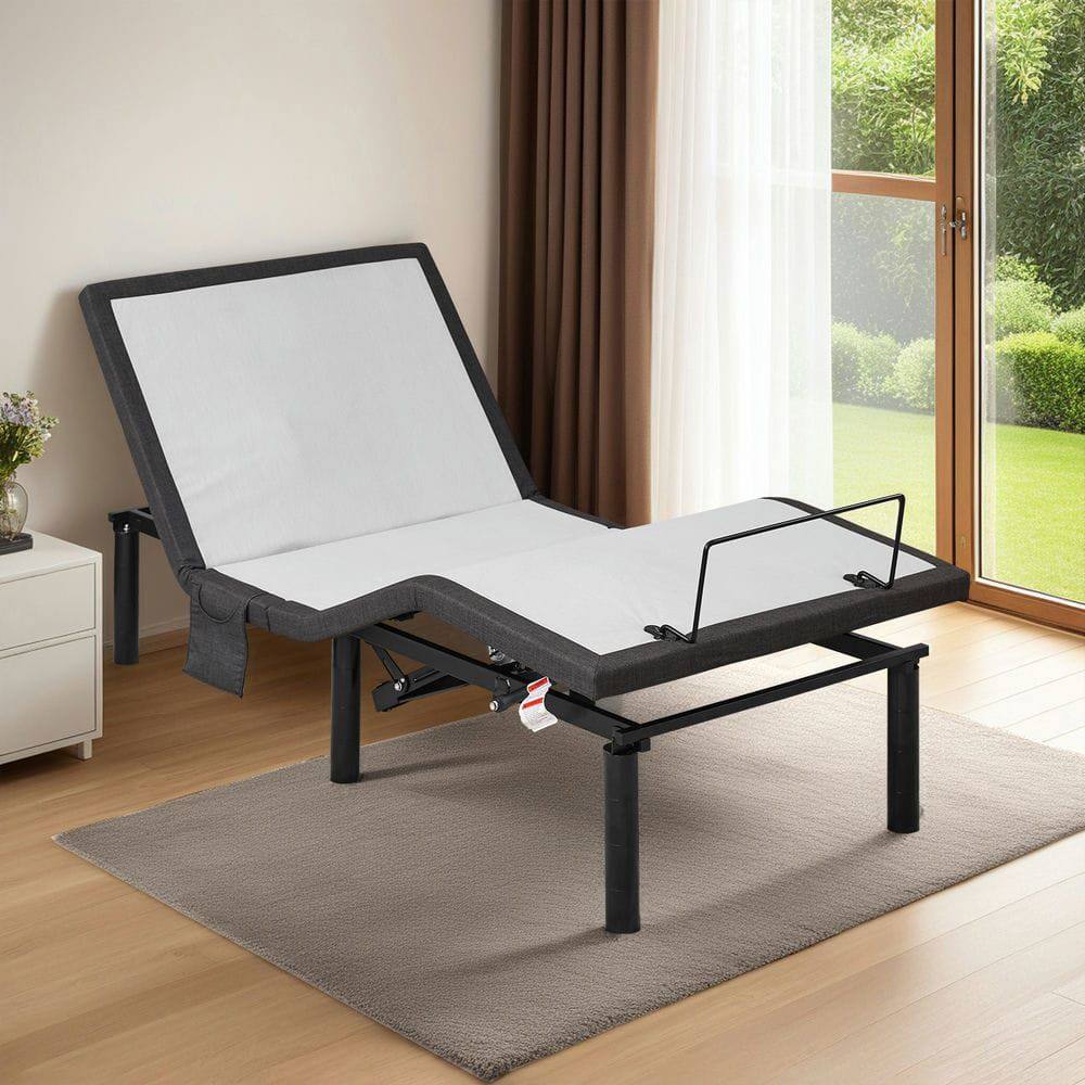 Alt View 5. Kadyn - Ergonomic Twin XL Size Adjustable Bed, Zero Gravity Base for Stress Management w/Head and Foot Incline - Gray.