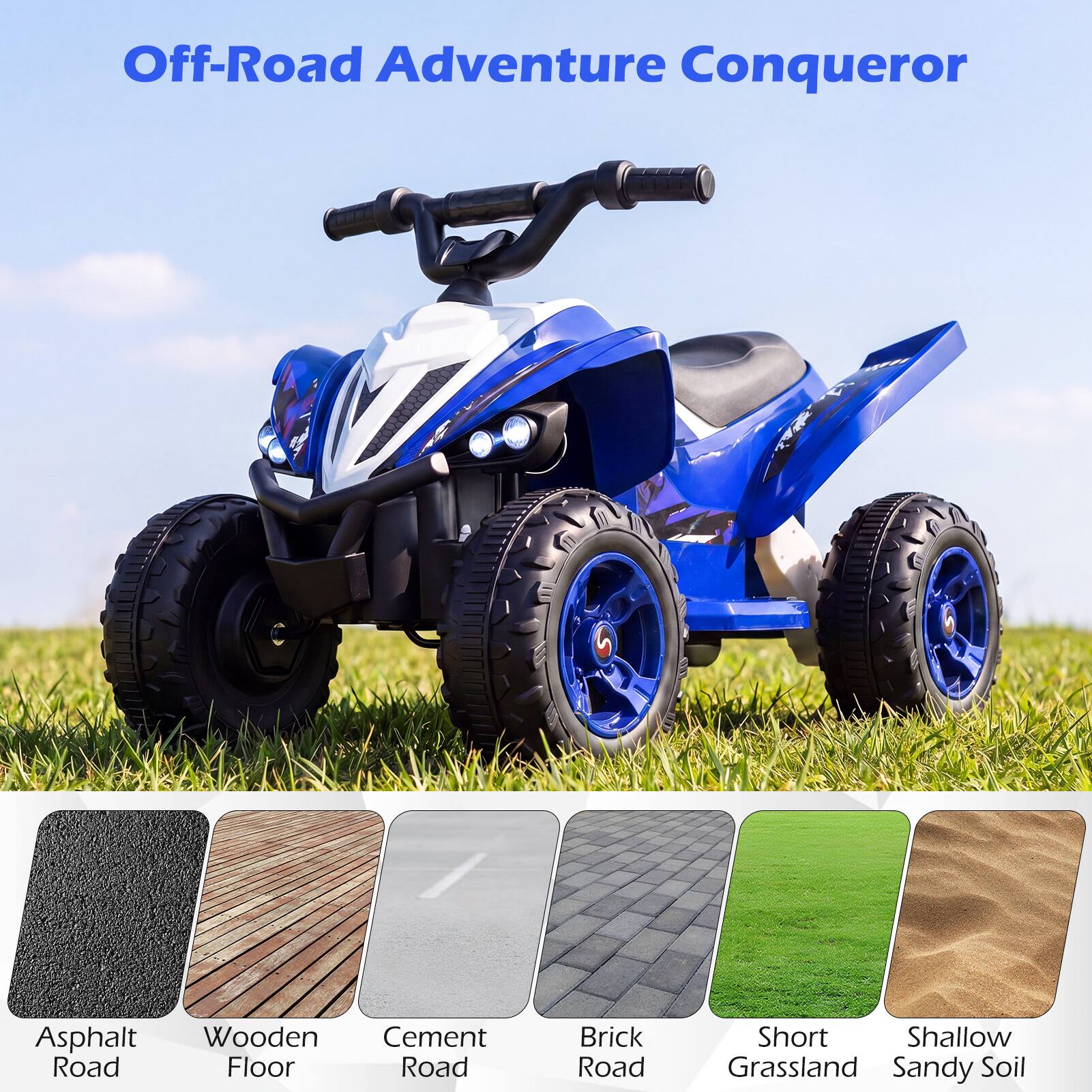 Off-Road Adventure Conqueror

Asphalt Road
Wooden Floor
Cement Road
Brick Road
Short Grassland
Shallow Sandy Soil