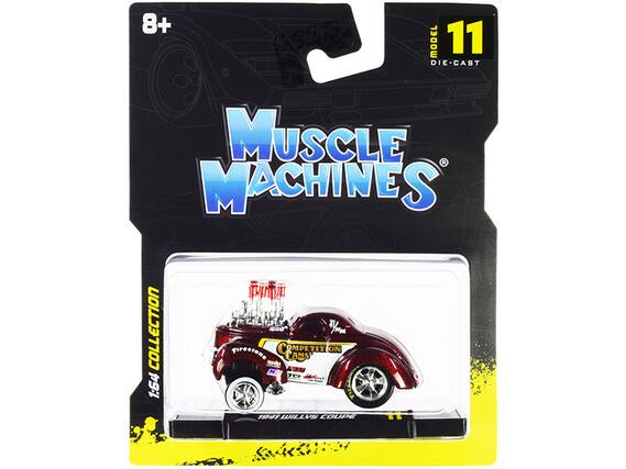 8+
MODEL 11 DIE-CAST
MUSCLE MACHINES®
COLLECTION
1:64
COMPETITION
Firestone
AMS
1941 WILLYS COUPE