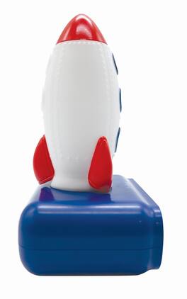 Lexibook - Alarm Clock with Rocket 3D Design Night Light and Sound Effects - MULTICOLOR